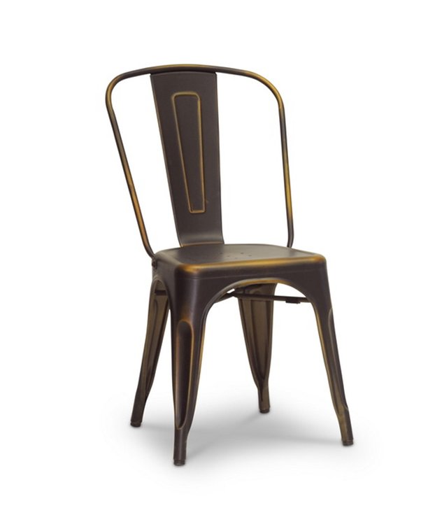 french industrial bistro dining chair set