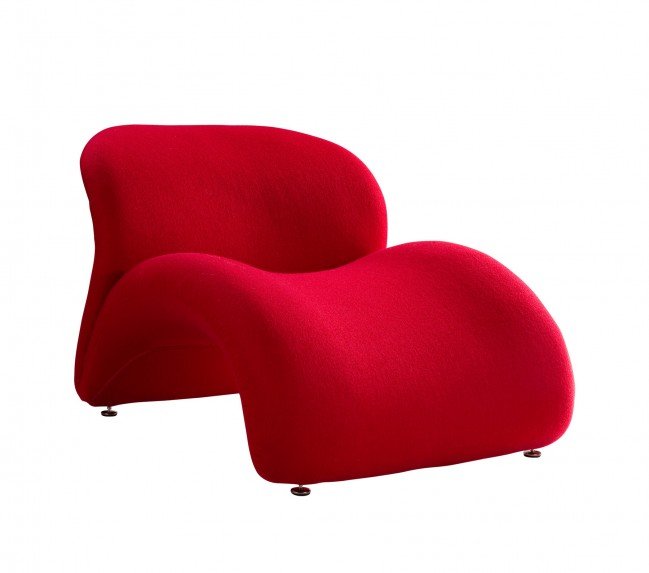 Otto Lounge Chair - Red Furniture-Living Room-Lounge Chairs