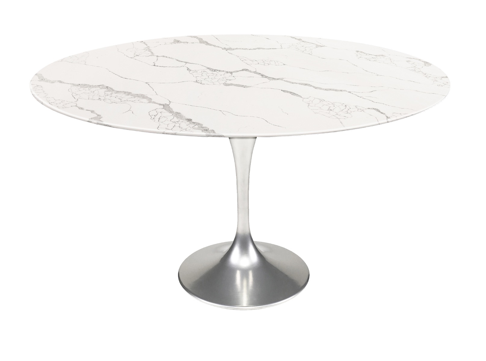 Saarinen 48 Round Quartz Pedestal, 48 Round Pedestal Dining Table White