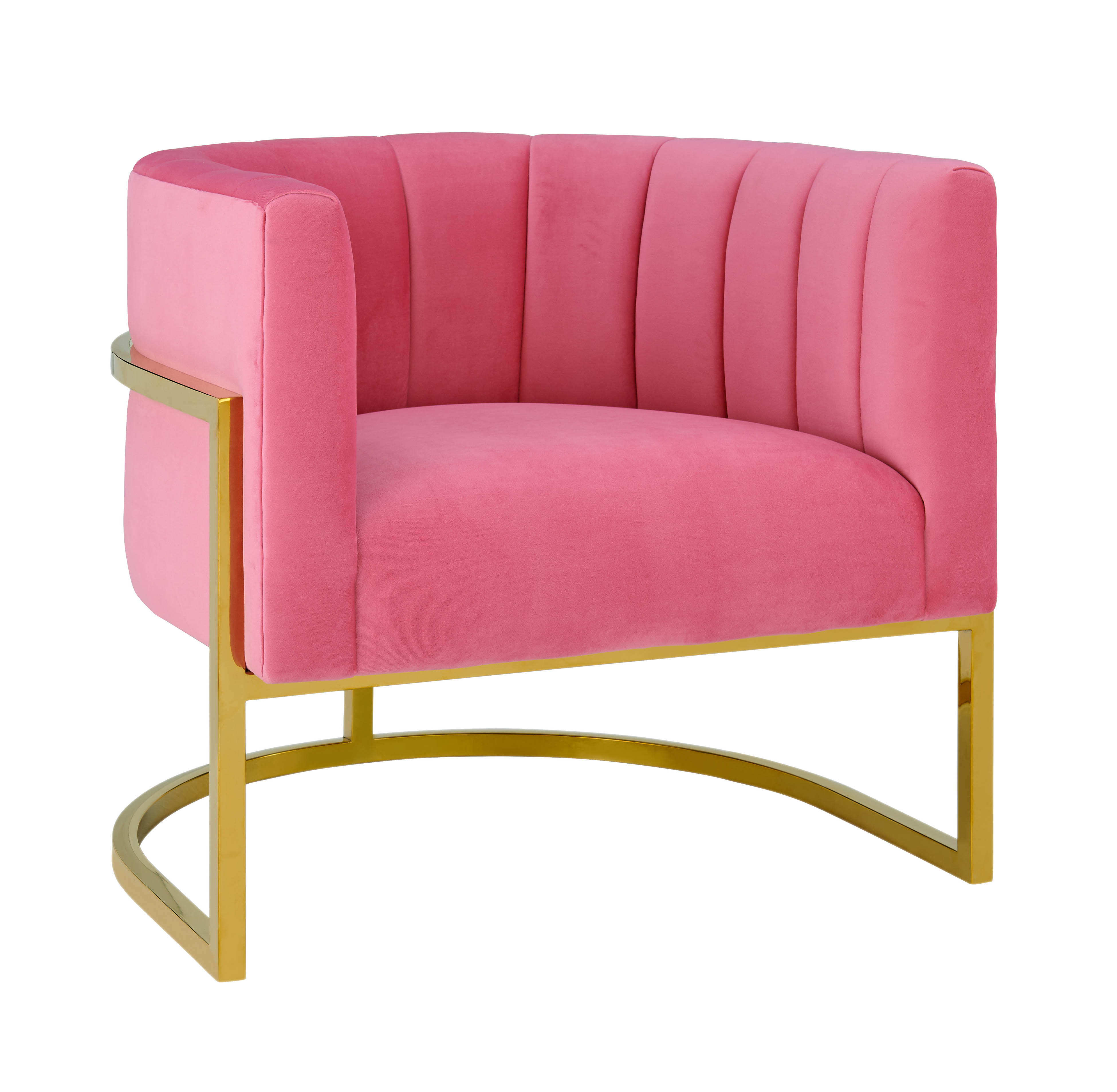 Magnolia Rose Pink Velvet Chair NJMODERN FURNITURE